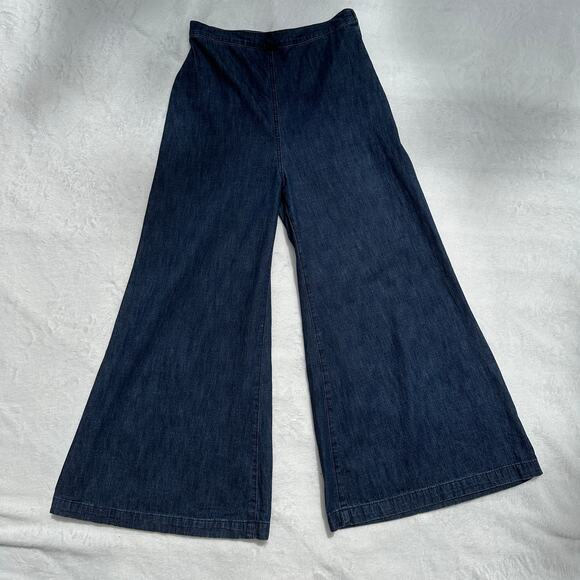 Rachel Comey Absolute Pant Wide Leg Flare Jeans Dark Indigo Denim Size 4 EUC - Picture 7 of 16